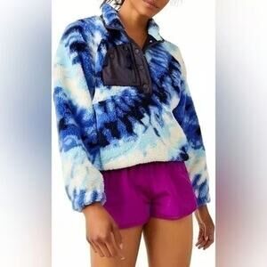 Free People FP Movement Women's Medium Blue Rocky Ridge Pullover Fleece HR7-17